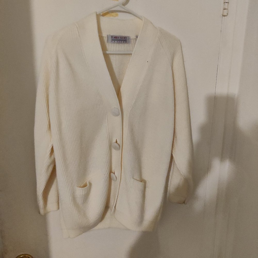 Karen Scott Petite Small Cardigan Sweater